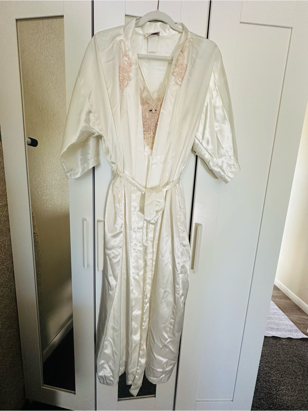 Vintage. Beautiful 3-piece bridal nightgown set from the 90s. - Picture 2 of 14